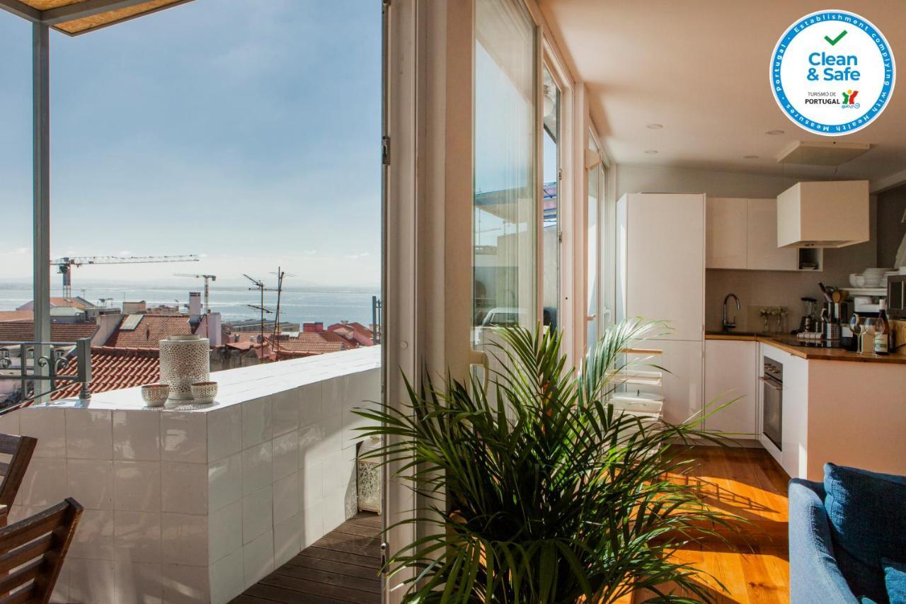 Amazing Rooftop Terrace With River And Historic City View 4 Bedrooms 4 Bathrooms Ac 19Th Century Building Chiado Lisbona Esterno foto